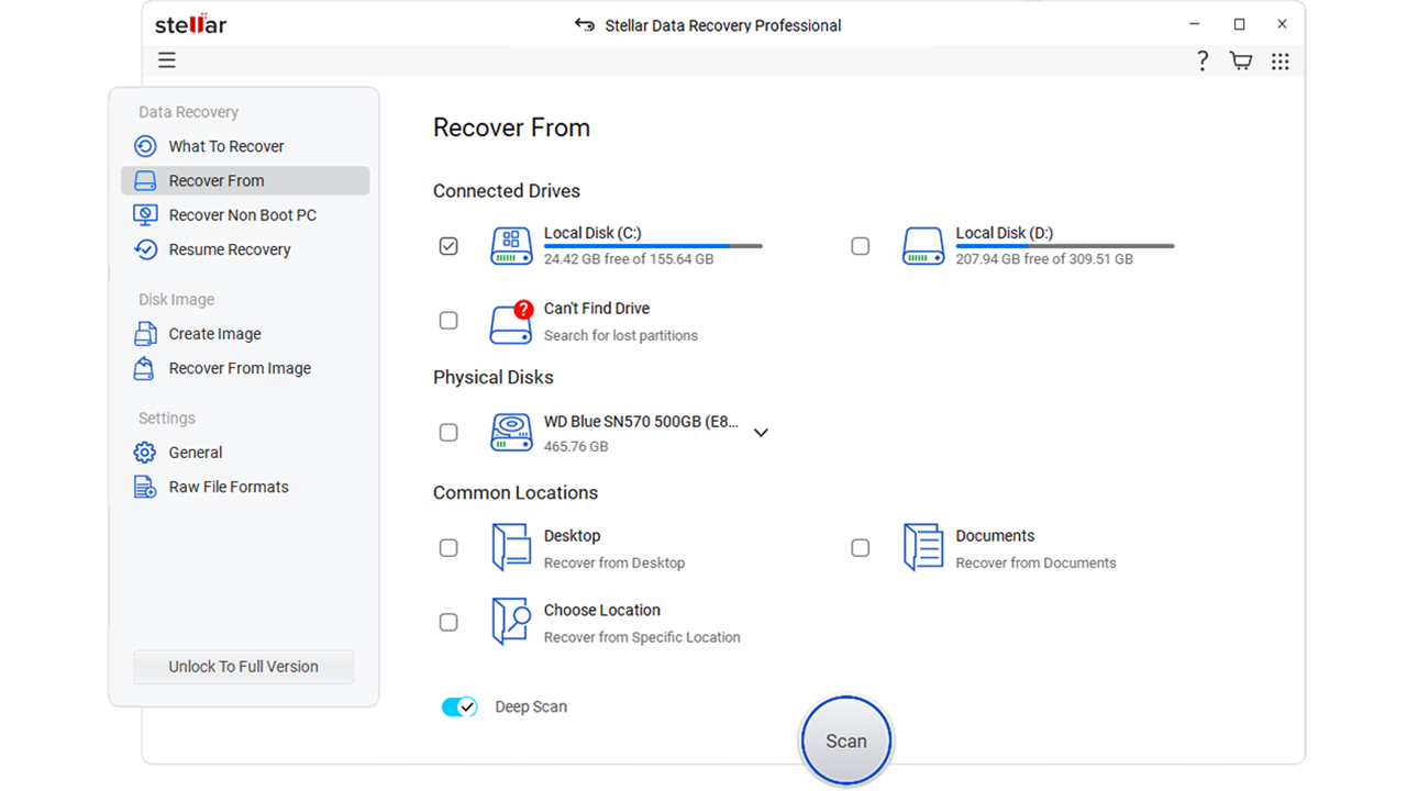 Deep Scan – Stellar Datenwiederherstellungssoftware