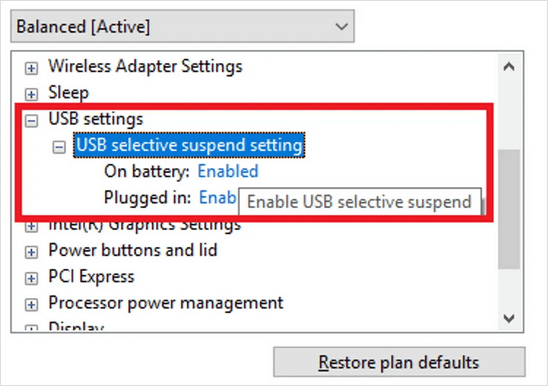 usb-Einstellung zur Behebung von WD My Passport Festplatte nicht erkannt