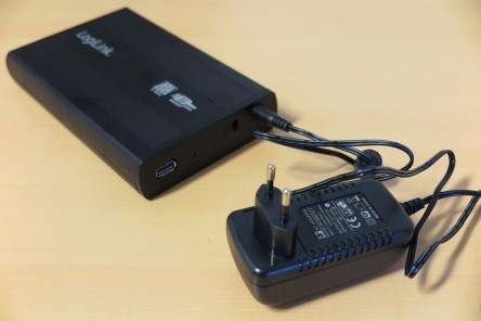 Connect hard disk to power cord