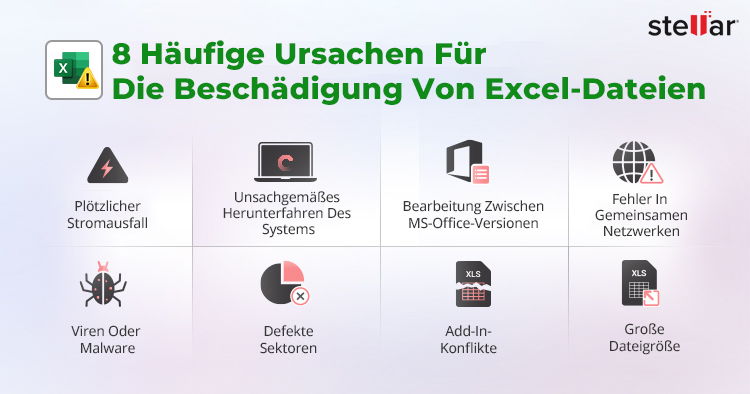 Ursachen für beschädigte Excel-Dateien